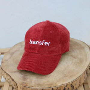 Transfer Corduroy Cap Front Red