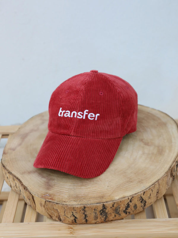 Transfer Corduroy Cap Front Red